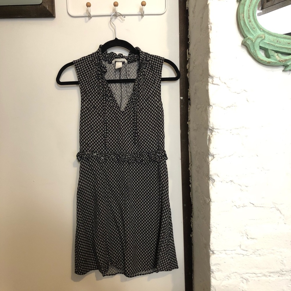 H&M black and white printed dress
